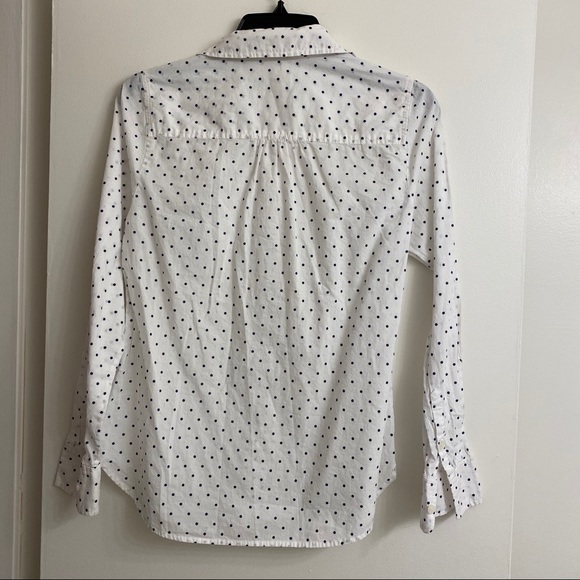 Polka Dot J. Crew Half Button Down 🖤🤍 - Picture 6 of 6